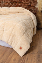 Cotton Box-Tek Kişilik Peluş Yorgan Krem 155x215-Yorgan-2-Milagron.com