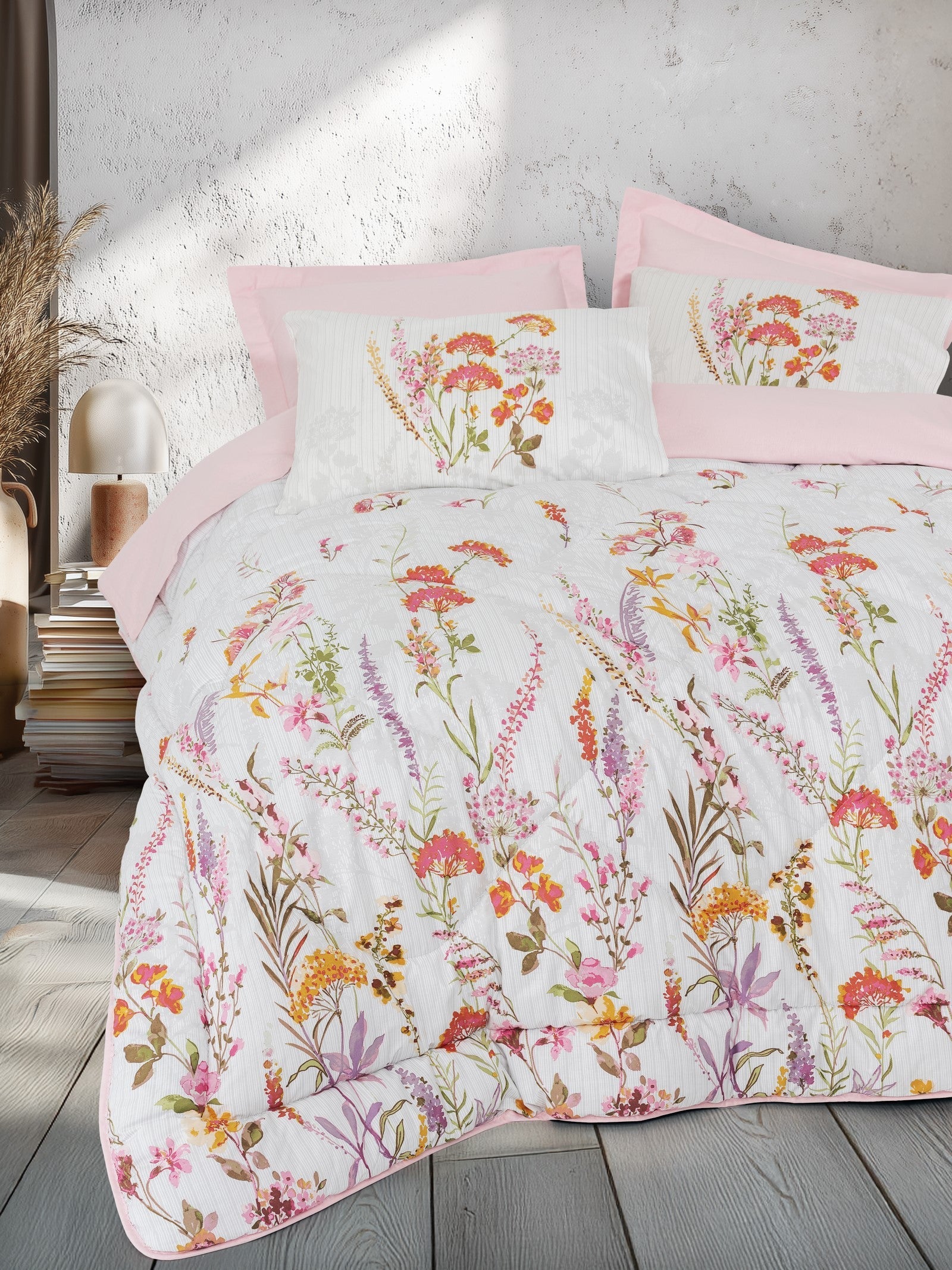 Cotton Box Tek Kişilik Uyku Seti Lilura Pembe