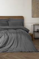 Cotton Box-Tensel Craft Çift Kişilik Nevresim Takımı Antrasit-Nevresim Takımı-1-Milagron.com