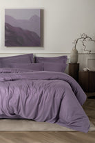 Cotton Box-Tensel Craft Çift Kişilik Nevresim Takımı Mürdüm-Nevresim Takımı-1-Milagron.com