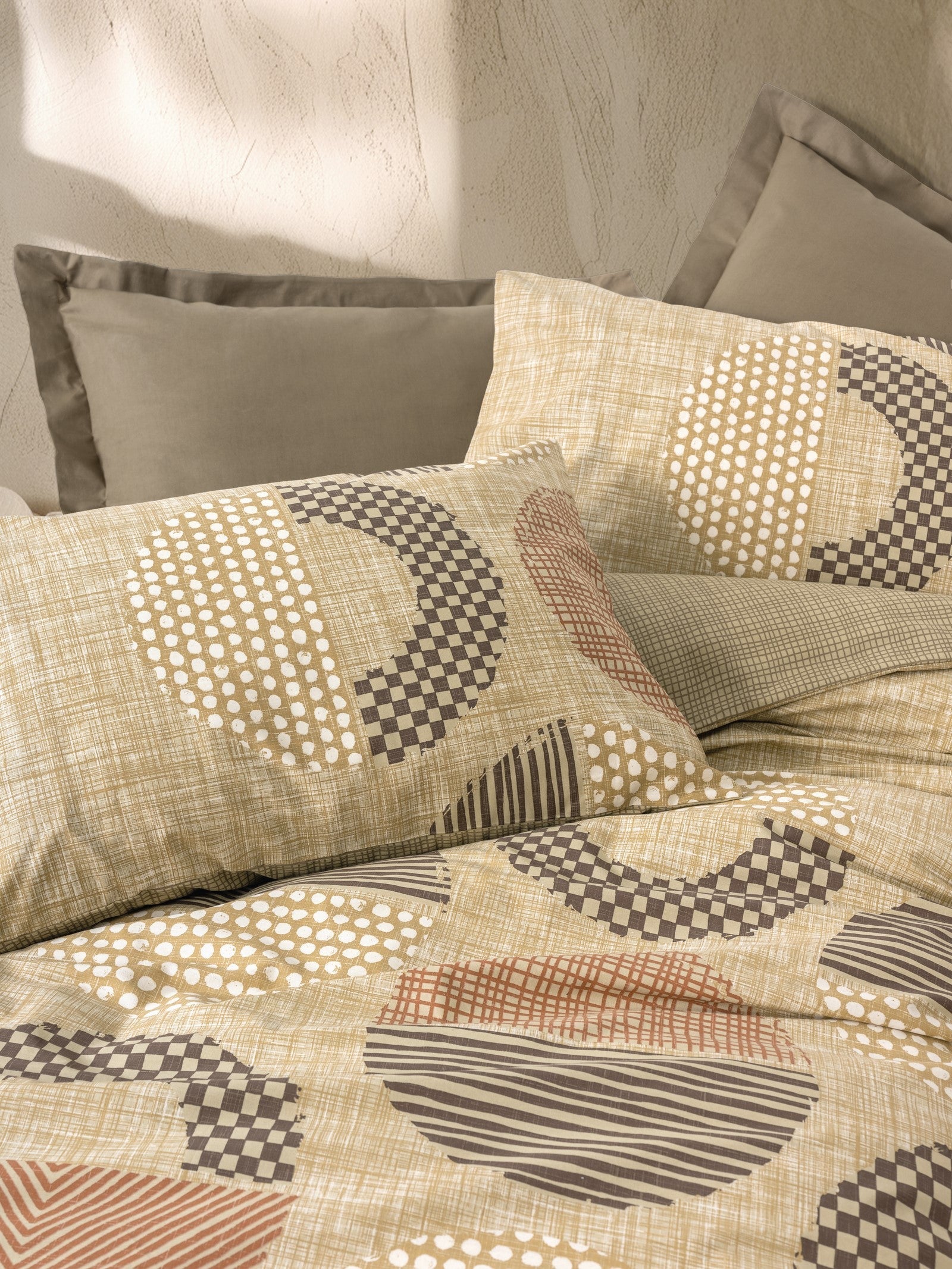 Cotton Box Toprak Çift Kişilik Nevresim Takımı Moona Kahve