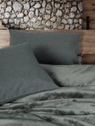 Cotton Box-Velvet Çift Kişilik Nevresim Takımı Flossy Gri-Nevresim Takımı-2-Milagron.com