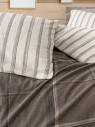 Cotton Box-Warm Flanel Tek Kişilik Nevresim Takımı Caldo Kahve-Nevresim Takımı-2-Milagron.com