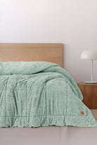 Cotton Box-Wave Tek Kişilik Yorgan Adaçayı 155x215 Cm-Yorgan-1-Milagron.com