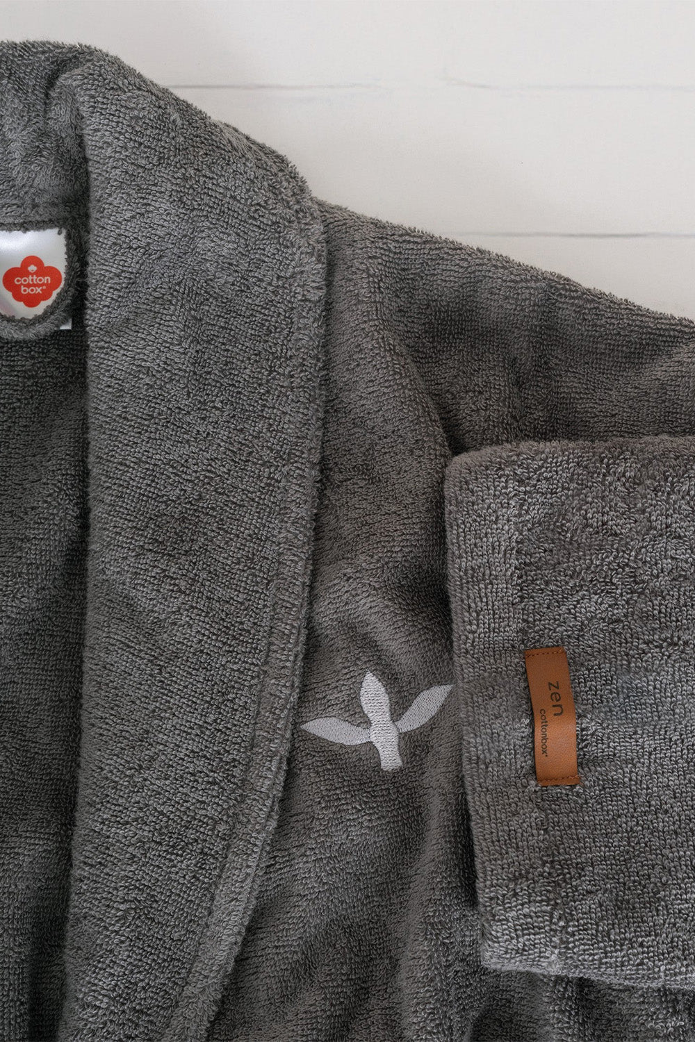 Cotton Box-Wellness Bornoz Zen Antrasit L/Xl-Bornoz-2-Milagron.com