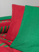 Cozy Home-Cozy Home Festive Tek Kişilik Lastikli çarşaflı Nevresim Takımı Holly Yeşil-Tek Kişilik Nevresim Takımı-6-Milagron.com