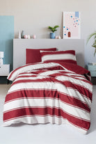 Cozy Home-Cozy Home Festive Tek Kişilik Lastikli çarşaflı Nevresim Takımı Jolly Kırmızı-Tek Kişilik Nevresim Takımı-1-Milagron.com