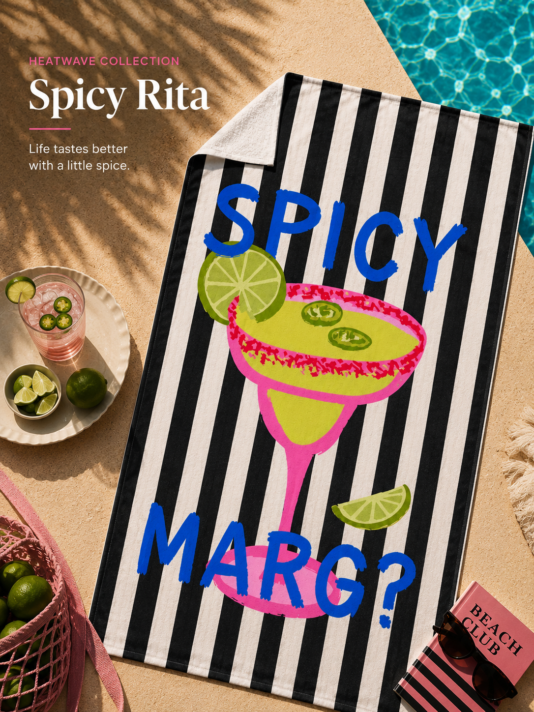  Heatwave Plaj Havlusu Spicy Rita Siyah