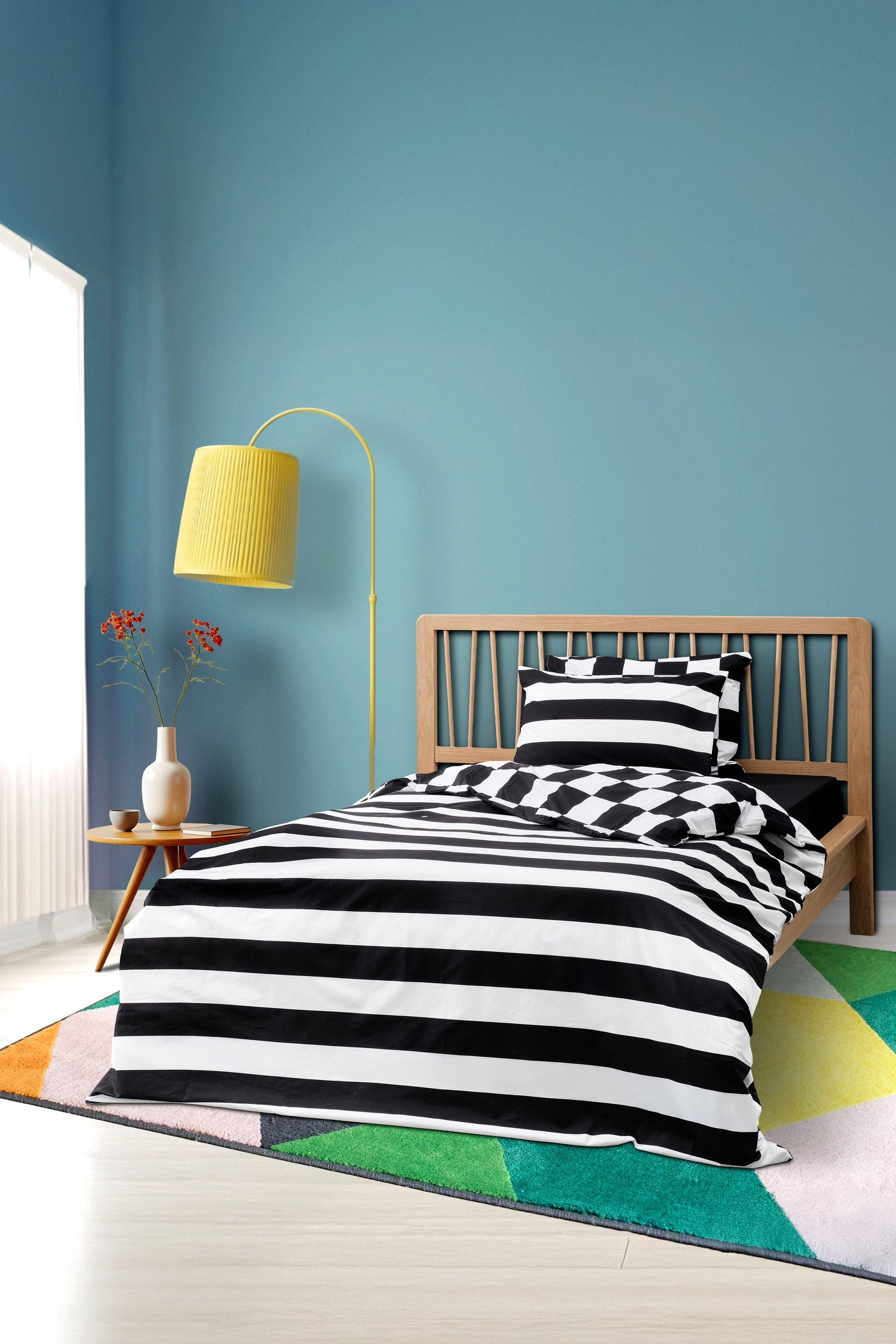 Cozy Home Mono Tek Kişilik Lastikli Çarşaflı Nevresim Takımı Code Siyah