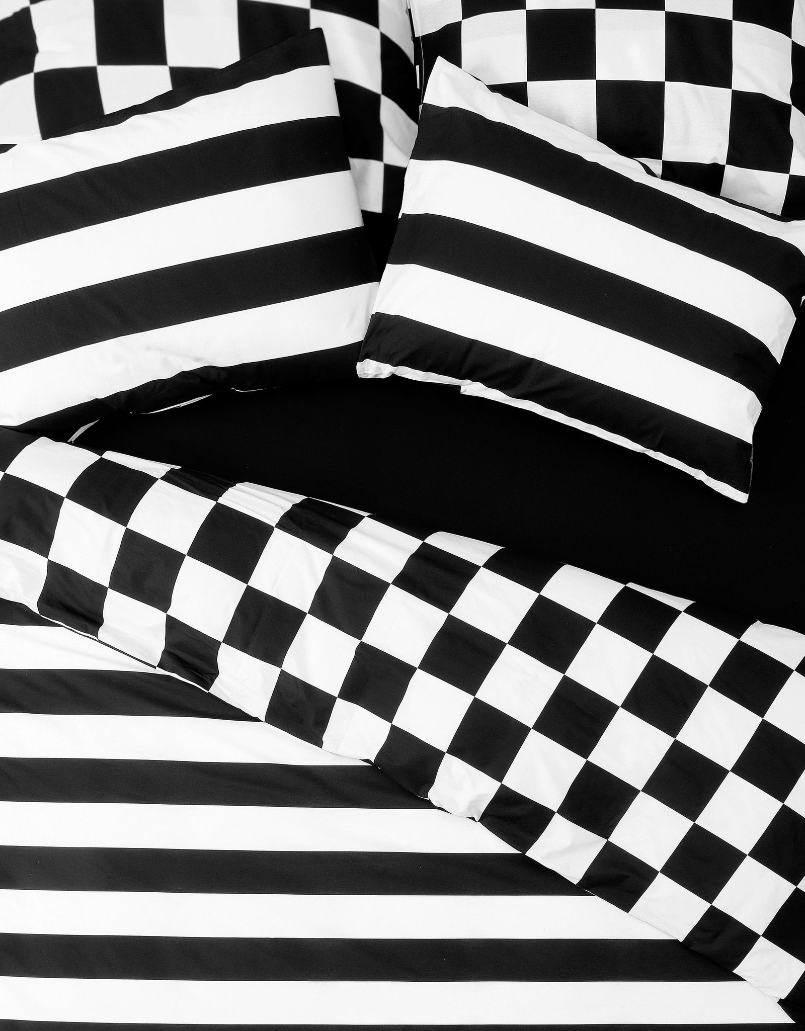 Cozy Home Mono Tek Kişilik Lastikli Çarşaflı Nevresim Takımı Code Siyah