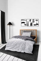 Cozy Home Mono Tek Kişilik Lastikli Çarşaflı Nevresim Takımı Maze Siyah