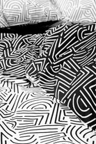 Cozy Home Mono Tek Kişilik Lastikli Çarşaflı Nevresim Takımı Maze Siyah