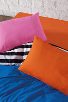 Cozy Home-Popping Colors Çift Kişilik Lastikli Çarşaflı Nevresim Takımı Dusk Mavi 180x200-Nevresim Takımı-2-Milagron.com