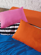 Cozy Home-Popping Colors Çift Kişilik Lastikli Çarşaflı Nevresim Takımı Dusk Mavi-Nevresim Takımı-2-Milagron.com