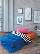 Cozy Home-Cozy Home Popping Colors Tek Kişilik Lastikli çarşaflı Nevresim Takımı Dusk Mavi-Tek Kişilik Nevresim Takımı-2-Milagron.com