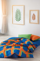 Cozy Home-Cozy Home Popping Colors Tek Kişilik Lastikli çarşaflı Nevresim Takımı Venus Mavi-Tek Kişilik Nevresim Takımı-1-Milagron.com