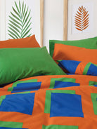 Cozy Home-Cozy Home Popping Colors Tek Kişilik Lastikli çarşaflı Nevresim Takımı Venus Mavi-Tek Kişilik Nevresim Takımı-3-Milagron.com