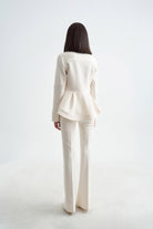 Crescent Line-Elegance Pantolon Krem-Pantolon-10-Milagron.com