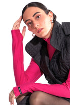 Crescent Line-Shadow Bodysuit Pembe-Bodysuit-4-Milagron.com