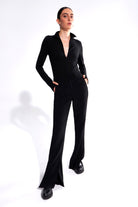 Crescent Line-Shadow Bodysuit Siyah-Bodysuit-3-Milagron.com