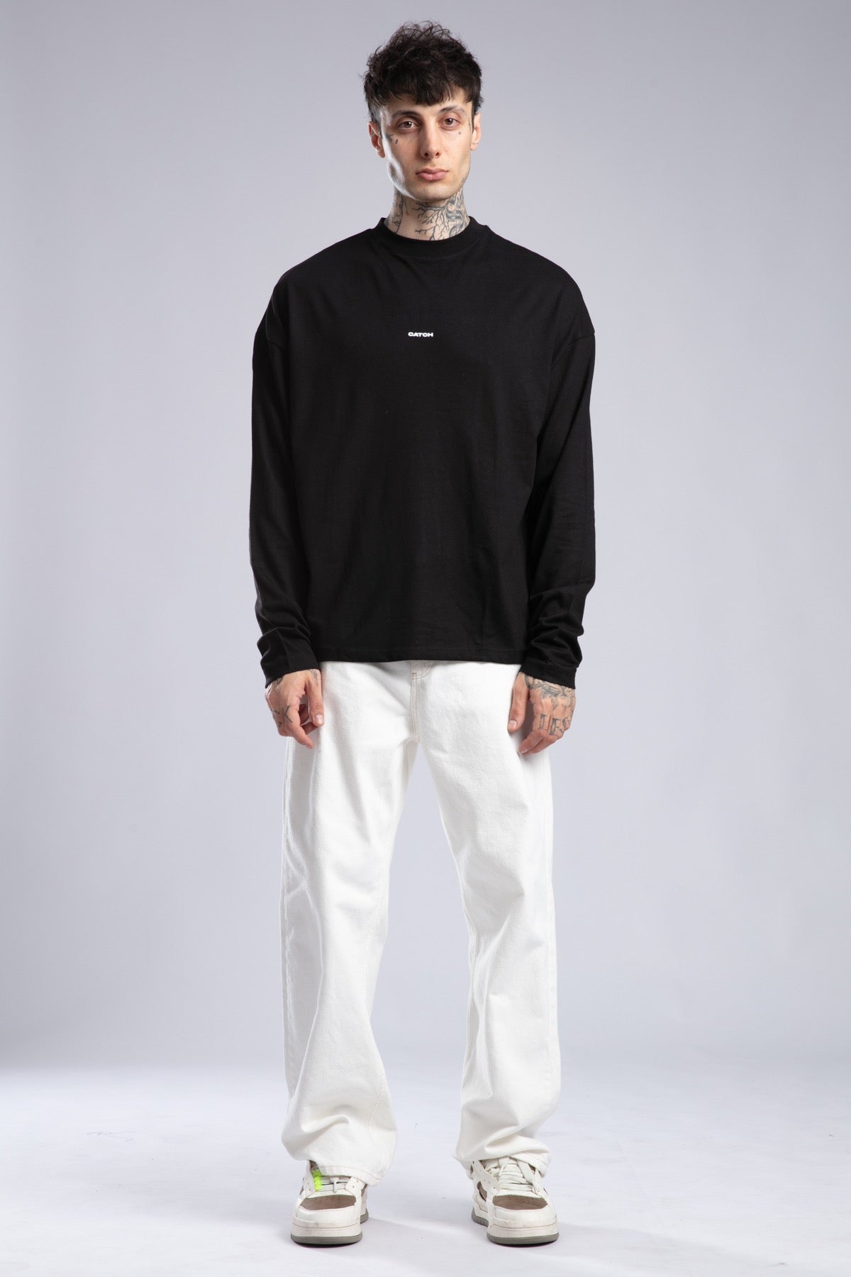 Catch-Minimal Logo Baskılı İnce Sweatshirt-Sweatshirts & Hoodies-1-Milagron.com