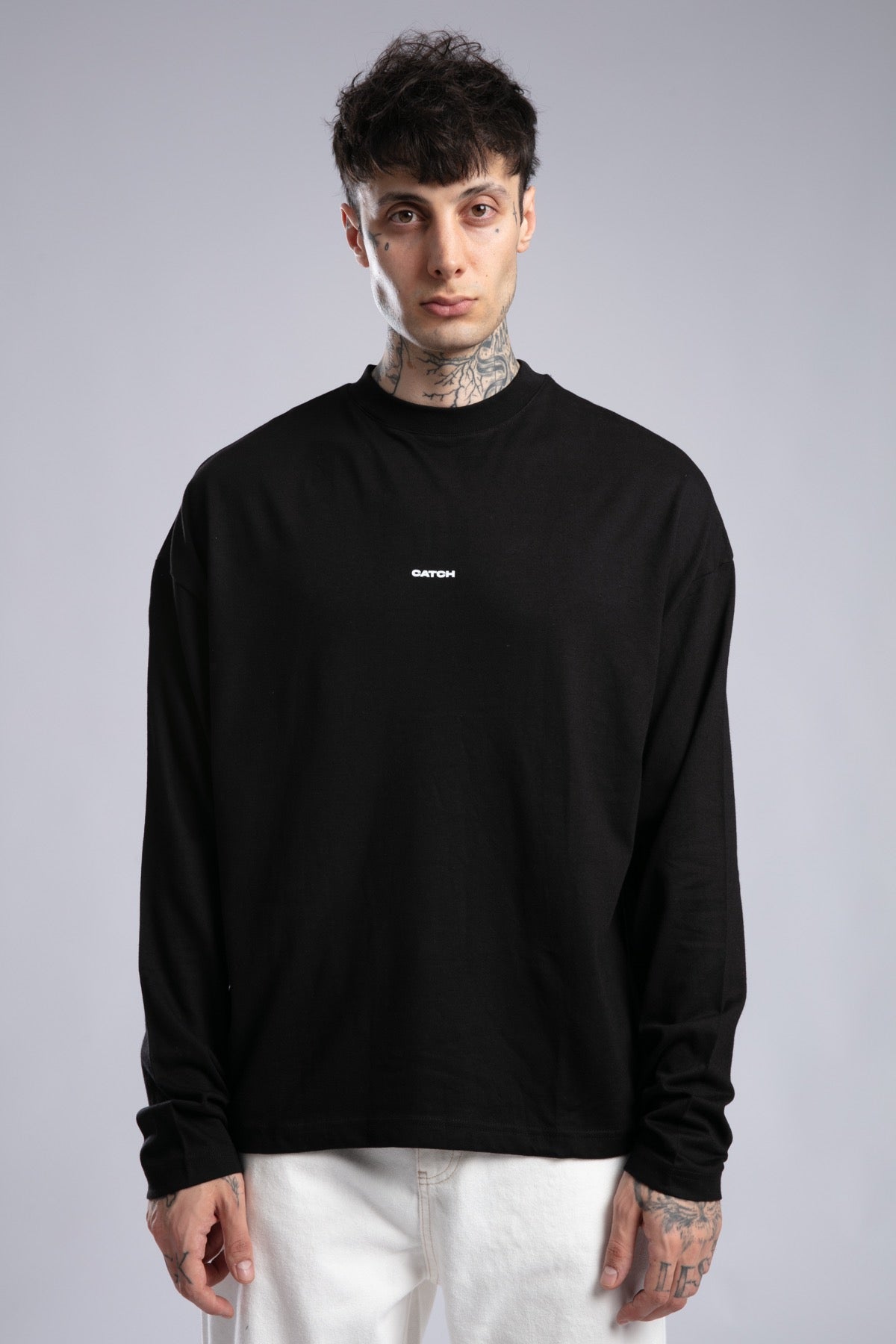 Catch-Minimal Logo Baskılı İnce Sweatshirt-Sweatshirts & Hoodies-3-Milagron.com