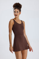 Dainova-Noa Kahverengi Şort Elbise-Elbise-1-Milagron.com