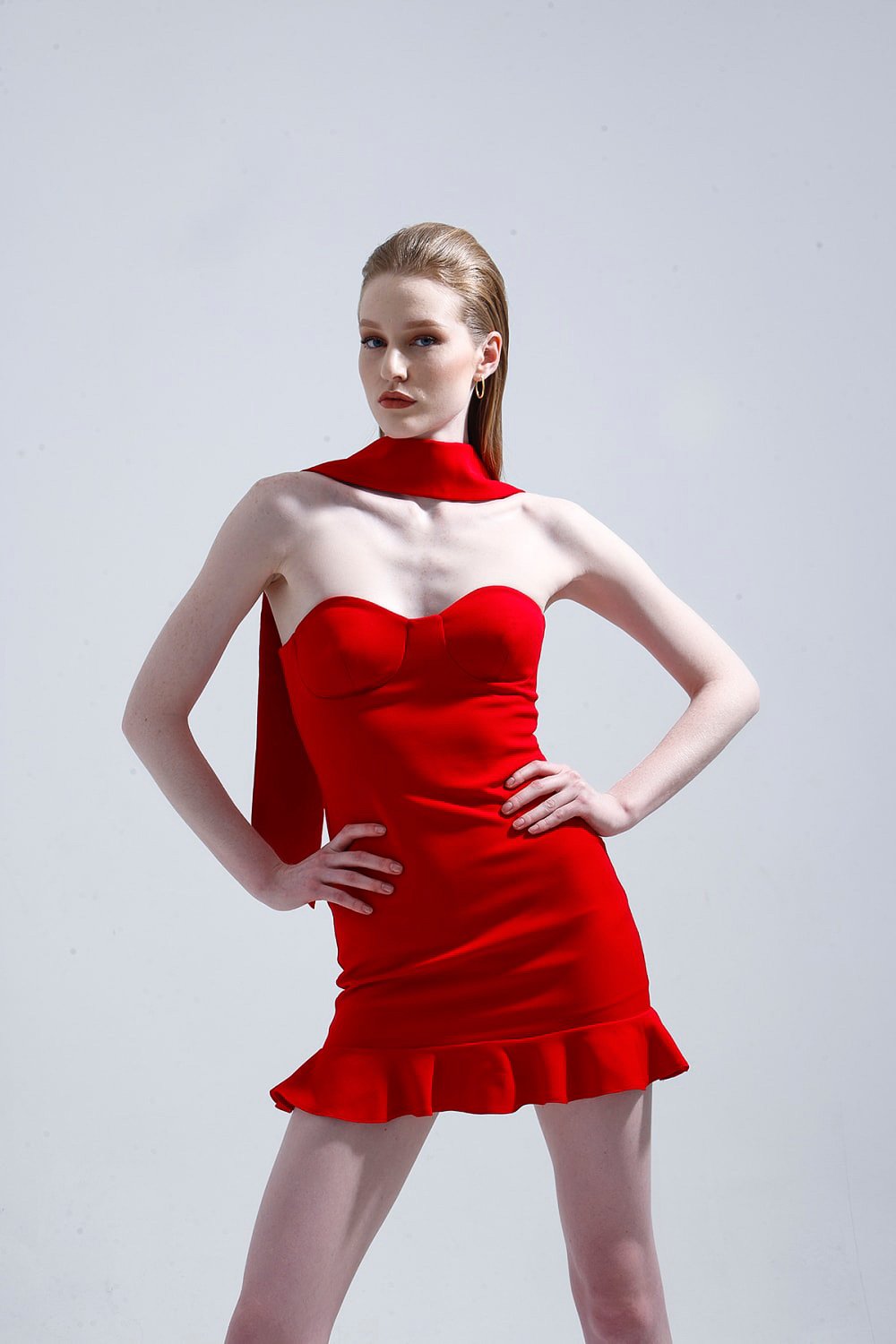 Dainova-Scarlet Kırmızı Elbise-Elbise-1-Milagron.com