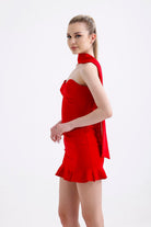 Dainova-Scarlet Kırmızı Elbise-Elbise-4-Milagron.com