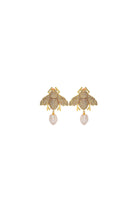 Damla Kalender-Bee With Pearl Earrings-Küpe-1-Milagron.com