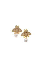 Damla Kalender-Bee With Pearl Earrings-Küpe-2-Milagron.com