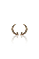 Damla Kalender-Diamond Crescent Earrings-Küpe-1-Milagron.com