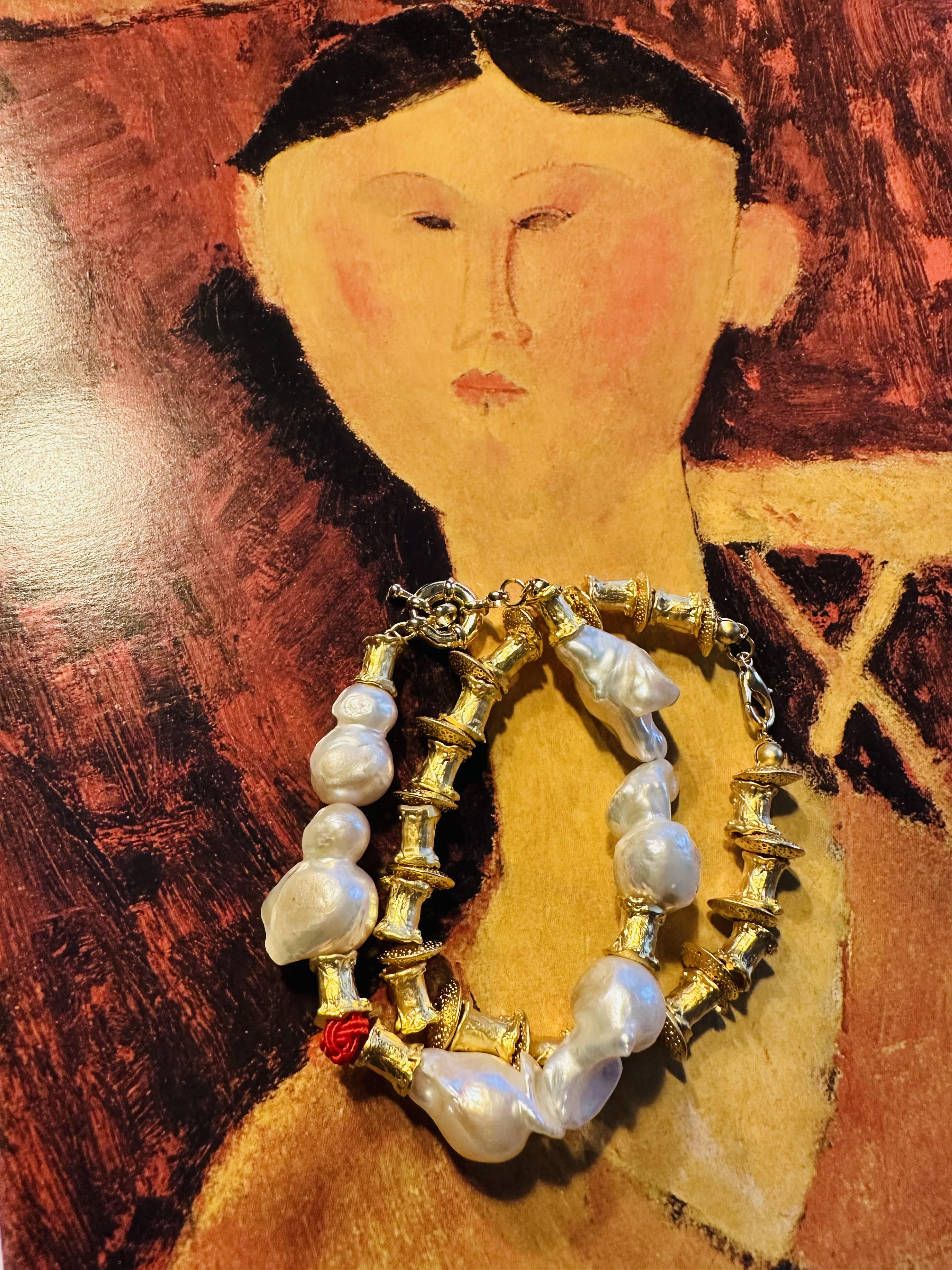 Damla Kalender-Duo Pearl Bracelet-Bileklik-5-Milagron.com