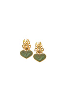 Damla Kalender-Emerald Scarab Beetle Earrings-Küpe-2-Milagron.com