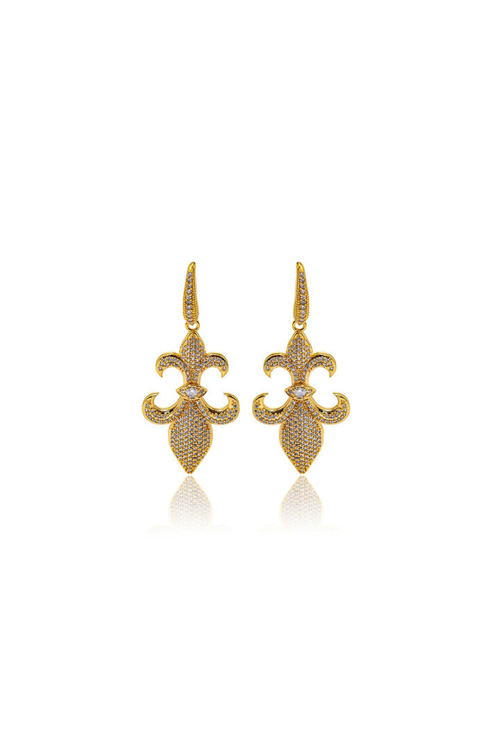 Damla Kalender-Fleur De Lis Earrings-Küpe-3-Milagron.com