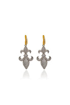 Damla Kalender-Golden Fleur De Lis Earrings-Küpe-3-Milagron.com