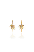 Damla Kalender-Golden Pole Star Earrings-Küpe-1-Milagron.com