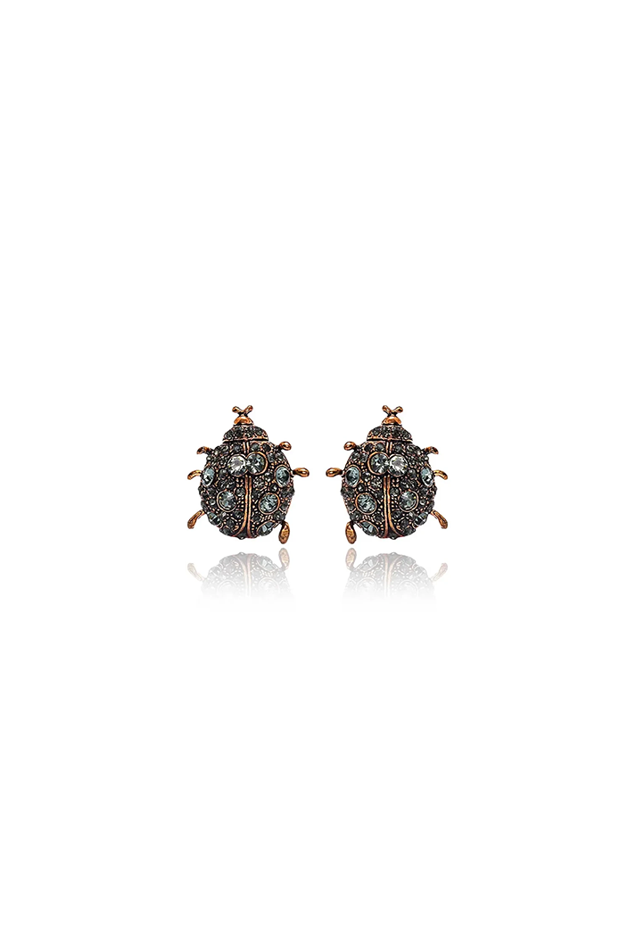 Damla Kalender-Miss Ladybug Earrings With Pearl-Küpe-5-Milagron.com