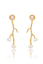 Damla Kalender-Pearl Twig Earrings-Küpe-1-Milagron.com
