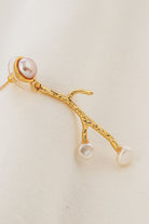 Damla Kalender-Pearl Twig Earrings-Küpe-3-Milagron.com