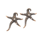 Damla Kalender-Pearly Starfish Earrings-2-Milagron.com