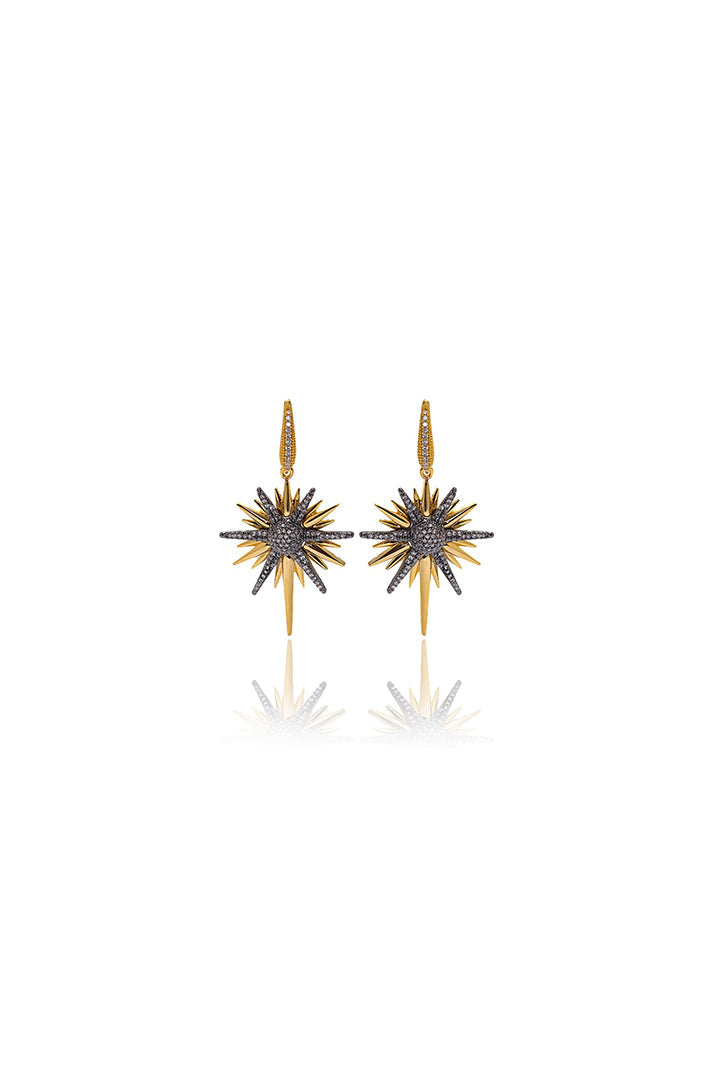 Damla Kalender-Pole Star Earrings-Küpe-1-Milagron.com