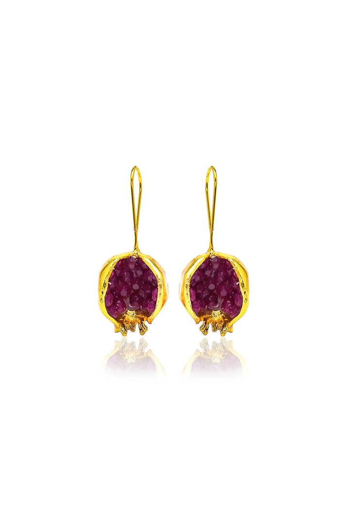 Damla Kalender-Pomegranate Earrings-Küpe-1-Milagron.com