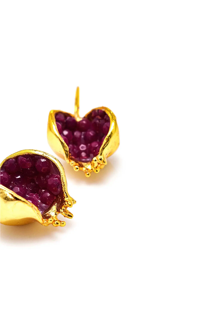 Damla Kalender-Pomegranate Earrings-Küpe-2-Milagron.com