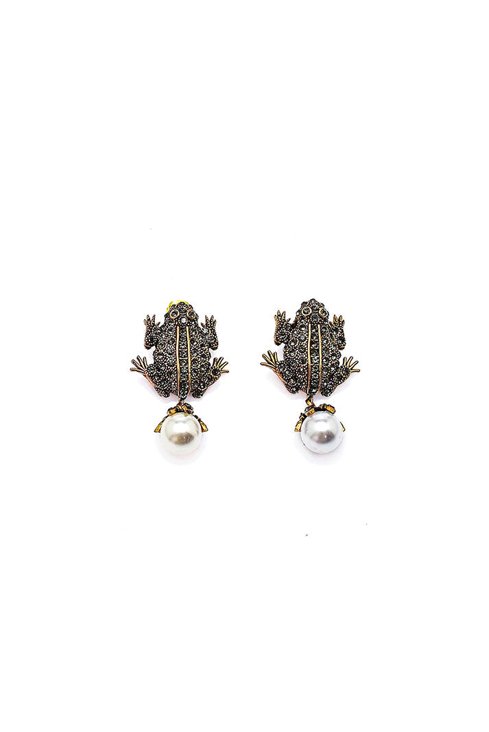 Damla Kalender-Prince Frog Earrings-Küpe-1-Milagron.com