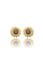 Damla Kalender-Sunflower Blacky Earrings-Küpe-1-Milagron.com