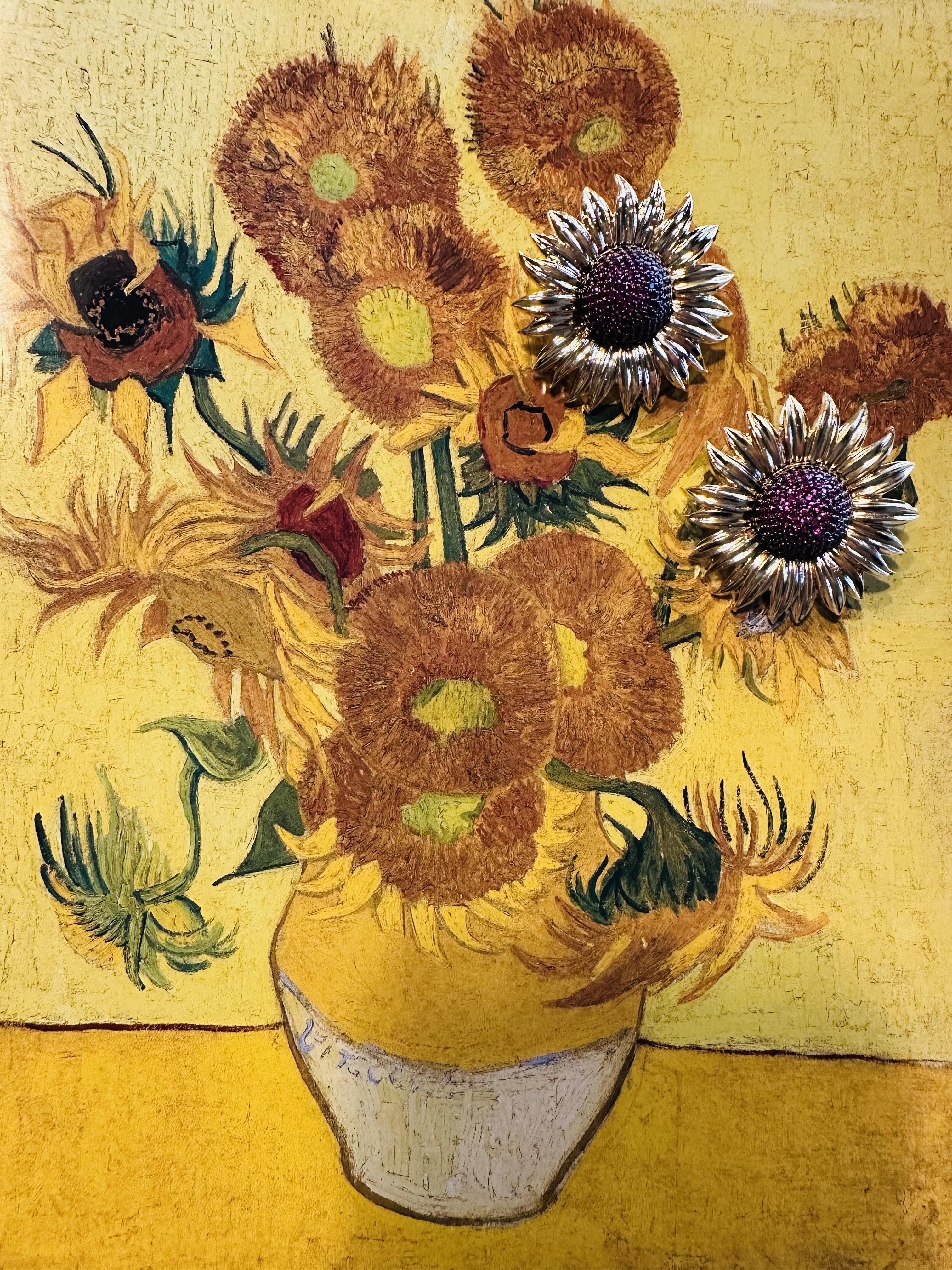 Damla Kalender-Sunflower Blacky Earrings-Küpe-4-Milagron.com