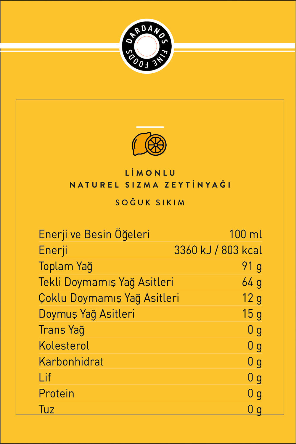 Limonlu Naturel Sızma Zeytinyağı 250 Ml - 2