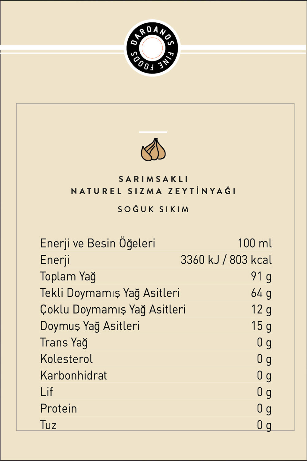 Sarımsaklı Naturel Sızma Zeytinyağı 250 Ml - 6