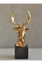 Dea'rt İstanbul-Kübik Geyik Büst Obje Altın-Biblo-1-Milagron.com